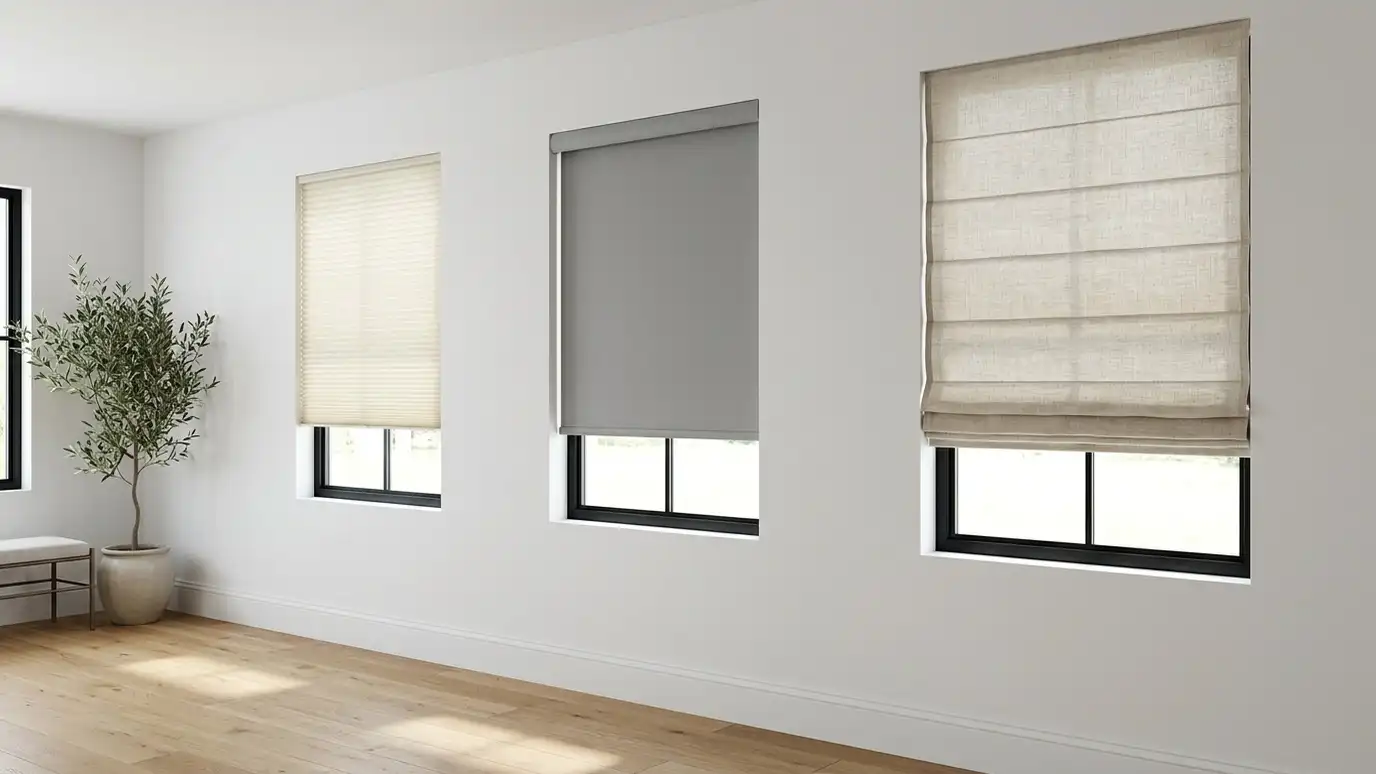 Cellular vs Roller vs Roman Shades Compared explained for Nashville and Middle Tennessee